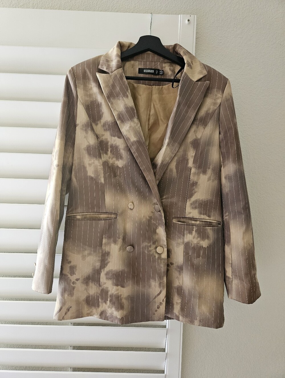Oversized Bleached Blazer Dress Jacket